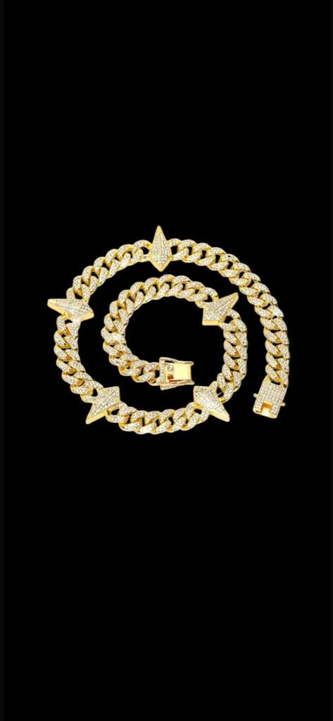 Cuban hip hop chain with barbed wire